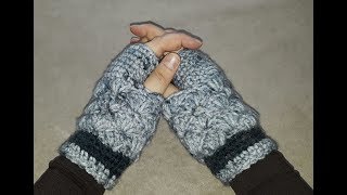 crochet  Fingerless Gloves  جوانتي  قفاز  او جوانتى او كفوف كروشية