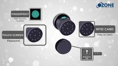 Oracle Series - Fingerprint Door Lock with Key Access in Black Finish | Ozone - OZ-FDL-11-RBL