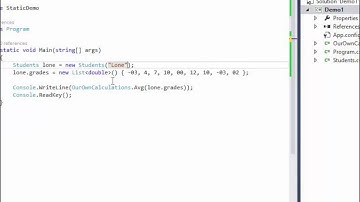 Demo on static in C#