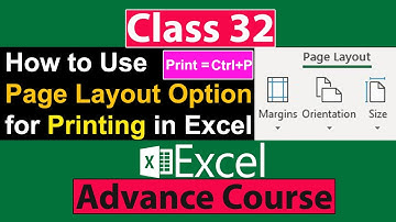 How to Use Page Layout Option for Printing in Excel in Urdu - Class No 32