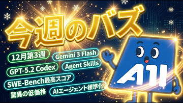 【2025年12月第3週】Claude Code 10億ドル達成！GPT-5.2-Codex・Gemini 3 Flash登場、AIエージェント標準化が加速｜海外テック今週のバズ