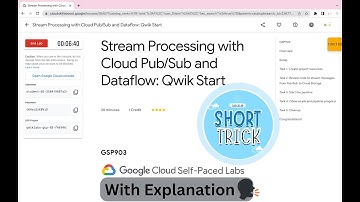 Stream Processing with Cloud Pub/Sub and Dataflow: Qwik Start || #qwiklabs || #GSP903 || @quick_lab