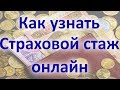 Как узнать свой страховой стаж онлайн, с помощью интернета.