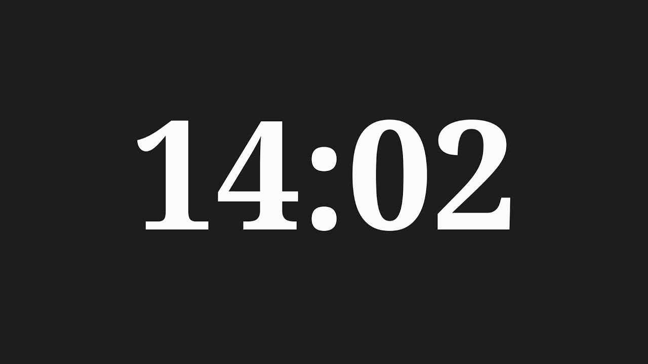 14 Minutes 2 Seconds Timer - YouTube