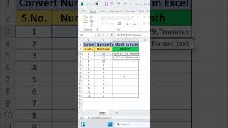 How to Convert Number to Month in Excel | Advance Excel | Excel Tips &amp; Tricks | #excel #shorts