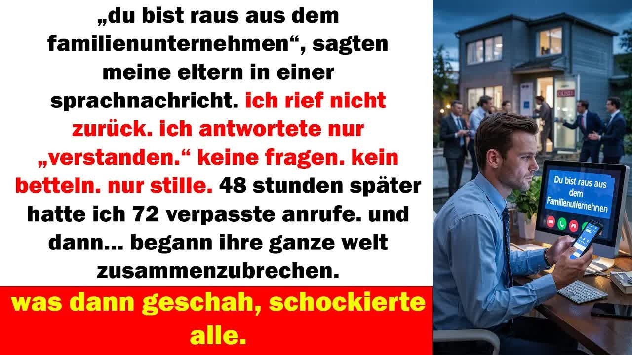 sie warfen mich aus dem familienunternehmen 48 stunden später flehten sie mich an zurückzukommen