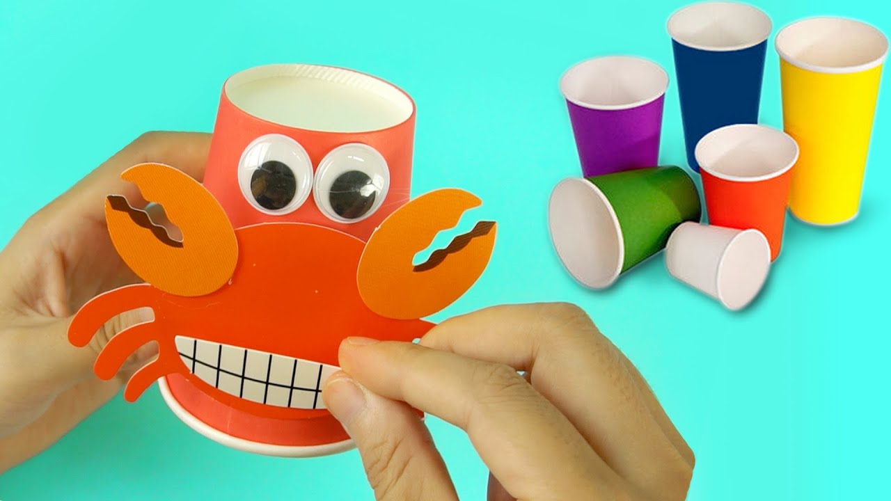 6 Cute Animals with Paper Cup Craft | Paper Cup Craft Ideas | Best out of  waste - YouTube