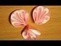 Базовые лепестки Канзаши #45 "Плоский круглый лепесток со складочками" / Kanzashi
