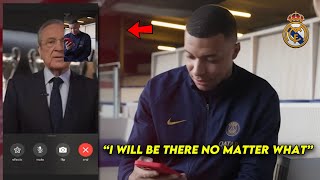 Mbappe on the phone with Florentino Perez