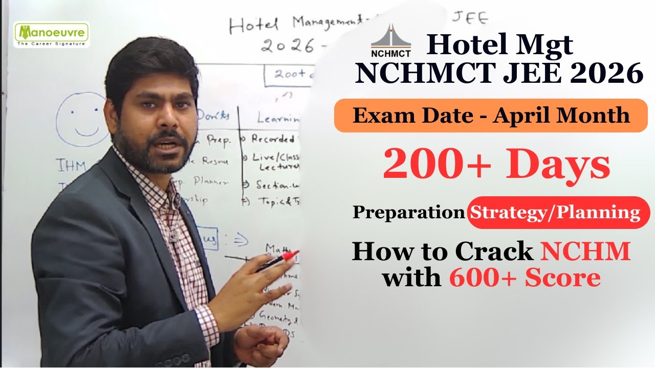 NCHMCT JEE Preparation 2026 | 200+ Days Strategy | How To Score 600 ...
