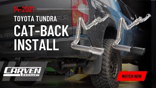 2014 - 2021 Toyota Tundra Cat-Back Exhaust Install/Overview Video by Carven Exhaust #tundra #carven