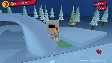 Punk Duck Jumps - Slide testing (3D platformer;  Unity devlog 2025.03.11)