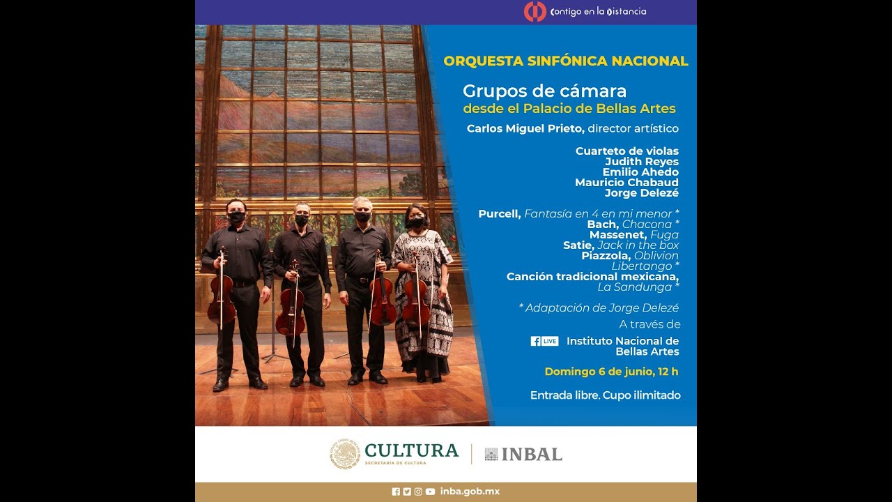 Grupos de cámara desde el Palacio de Bellas Artes / Orquesta Sinfónica Nacional / INBAL