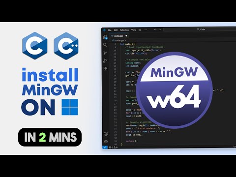 How to Install MinGW w64 on Windows 11 and 10 (GCC - G++)