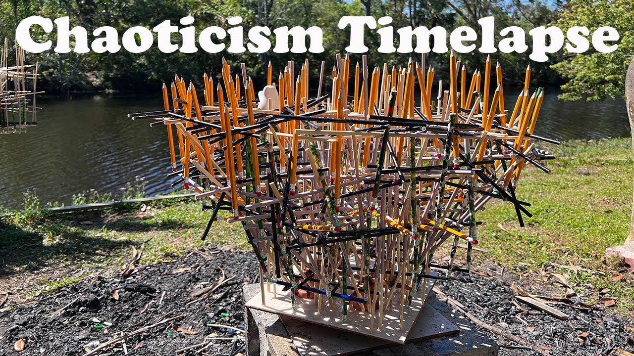 Timelapse representation of natural chaos and human elements intertwined