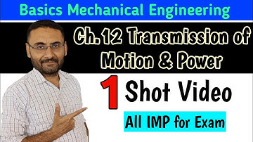 Transmission of Motion & Power |  One Shot Video | Basic Mechanical Engineering | Btech 1st year