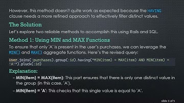 How to Filter by Distinct Value in a Group Using Rails and SQL