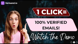 Verisend.io Demo | Simplify Email Verification with 98.5% Accuracy