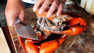 Indonesian Street Food  GIANT CRAB Egg Fried Rice Manado Seafood Indonesia