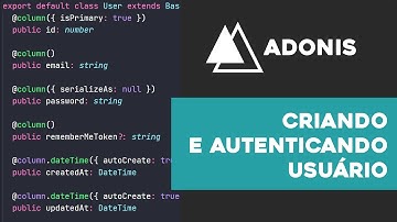 Autenticação com o Auth no AdonisJS | Prog. Web | Aula #18