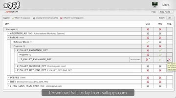 Compare your custom objects across multiple SAP systems with Matrix (Salt)