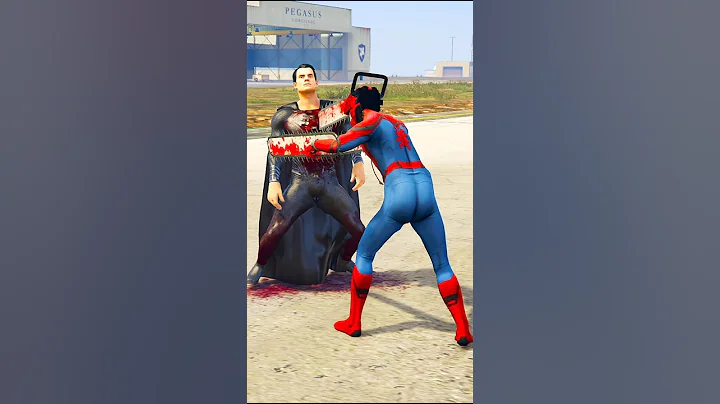 SPIDER-CHAINSAW MAN TAKES REVENGE ON SUPERMAN #shorts