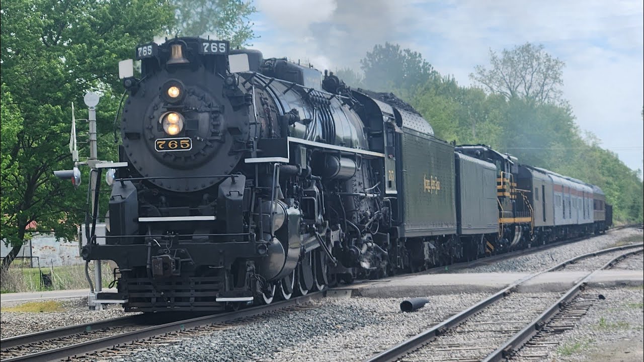 Second Chase of NKP 765 from Brewster to Bellevue - YouTube