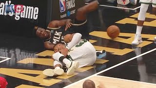 Giannis Almost Breaks His Leg On Scary Injury! Bucks vs Hawks Game 4