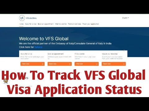 How to track vfs global visa application status online || how to track your passport