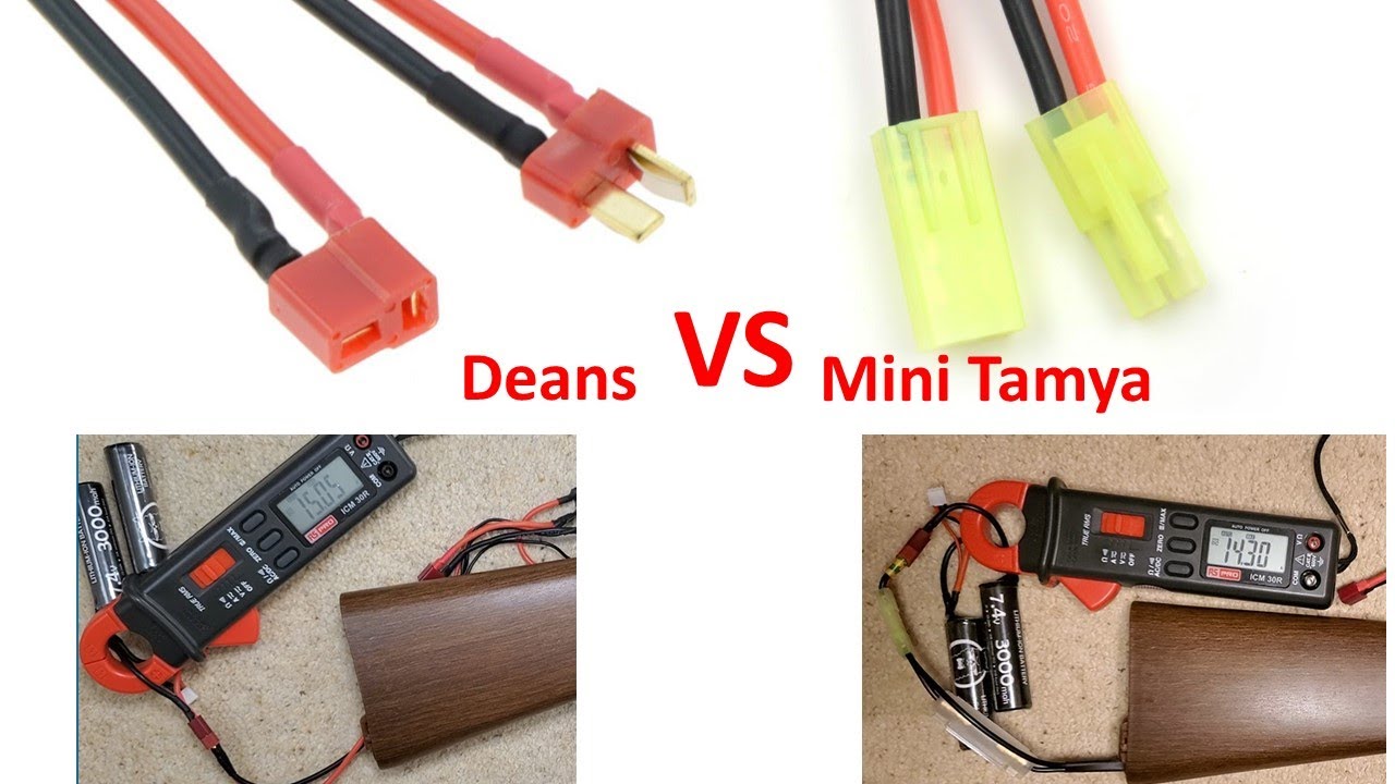 Deans (Tplug) VS Mini Tamya connector comparison YouTube