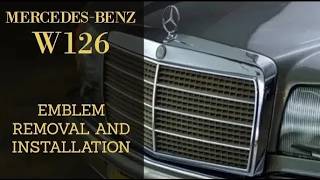 Mercedes-Benz W126 - Star hood bonnet emblem removal and installation