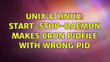 Unix & Linux: start-stop-daemon makes cron pidfile with wrong pid