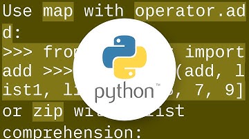 Element-wise addition of 2 lists?