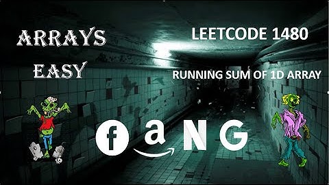 Running sum of 1D array | Leetcode 1480 | zero to FAANG DSA Bootcamp