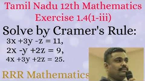 Class-12/Solve the linear equations by Cramer
