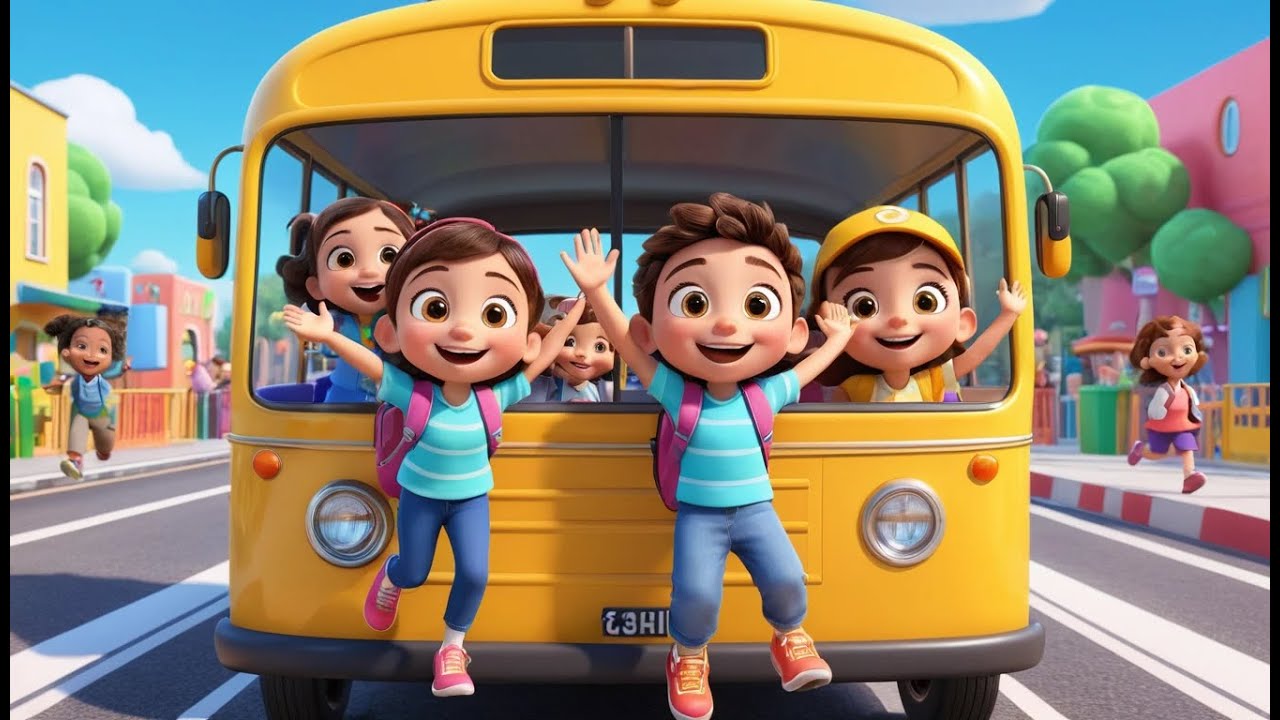 One, Two, Three, Hop on the Bus | Fun Counting Song for Kids | Playful Toddler Rhyme