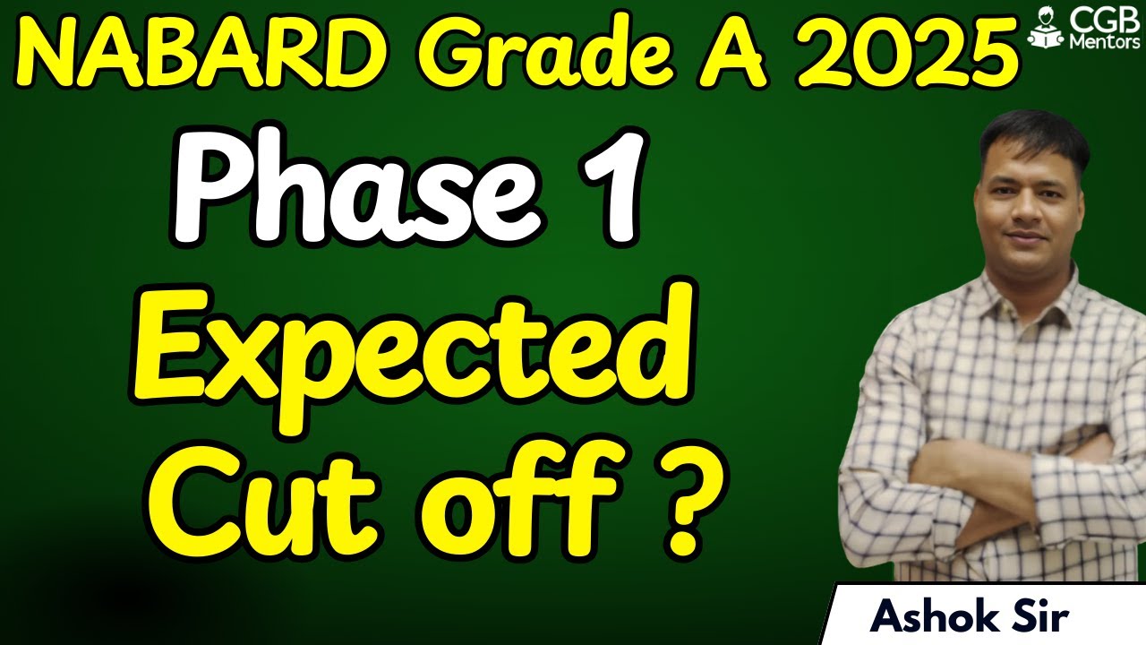 NABARD Grade A 2025 Phase 1 expected Cut off |NABARD Grade A 2026 ...