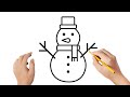 Cómo dibujar un muñeco de nieve | Dibujos sencillos ⛄