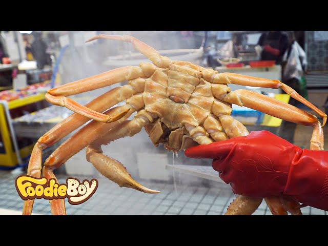 Steamed Snow Crab and Fried Rice / Korean Street Food / Gangneung Korea