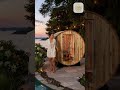 Salem 2-Person Outdoor Electric Heater Barrel Sauna in Rustic Cedar
