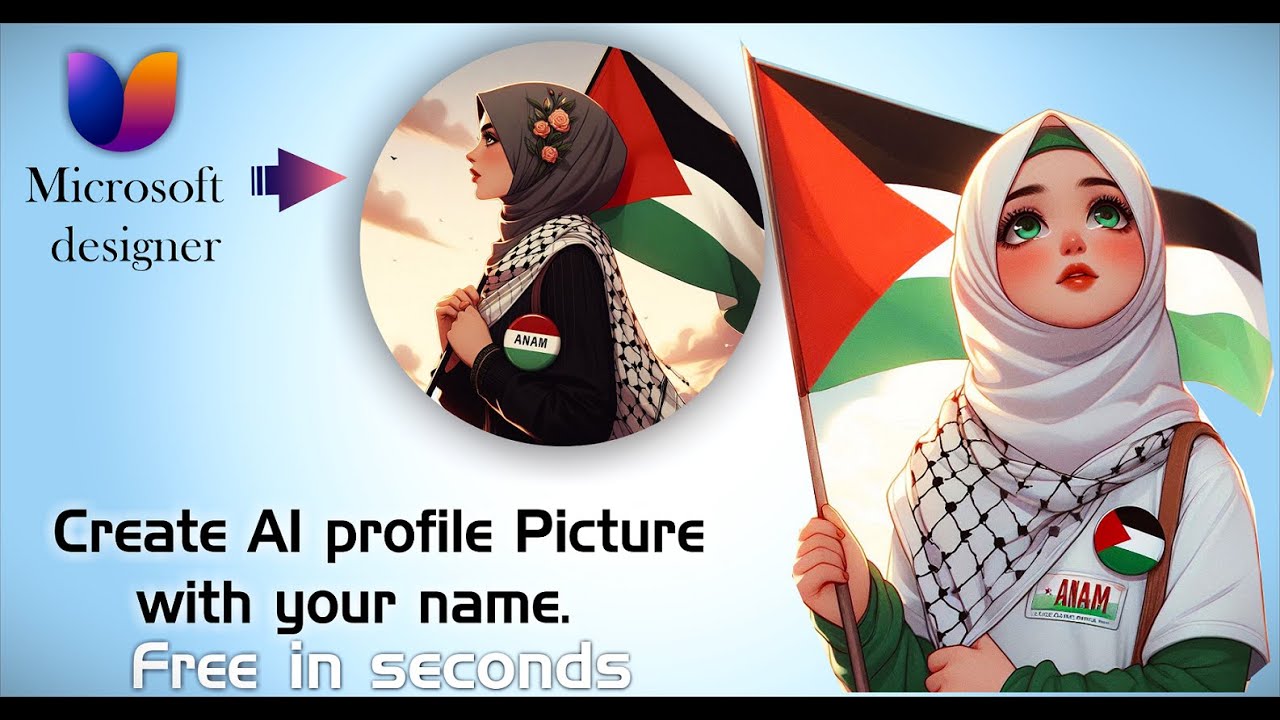 Create Free Al Profile Picture with your Name | Microsoft Designer Tips ...
