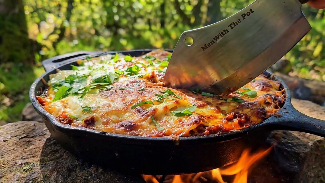 The Legendary Lasagna Prepared Over an Open Flame The Legendary Lasagna Prepared Over an Open Flame