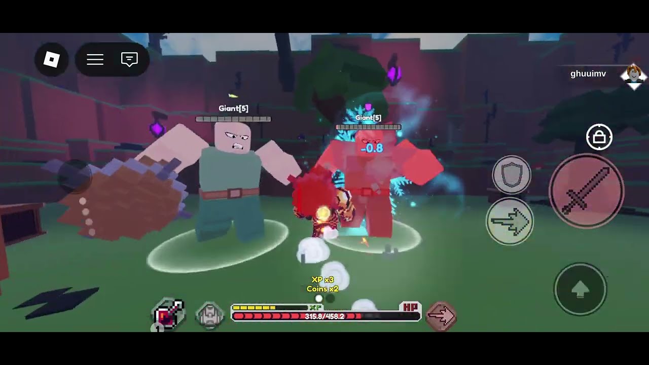 Pixel blade w2 Revamp Level 3 The Giant Goblin Roblox gameplay 