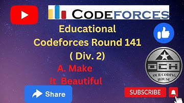 A. Make it Beautiful  || Codeforces Educational Round 141 ||  Codeforces Solution #codeforces