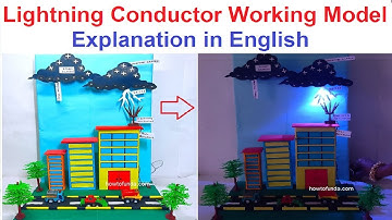 lightning conductor working model explanation in english in details | howtofunda