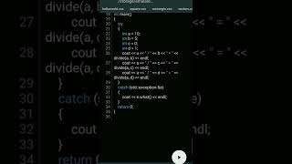 how to use exceptions in c++ #shorts #shortsvideo #like #shortvideo #programming