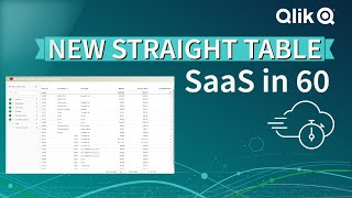 SaaS in 60 - New Straight Table Chart Object