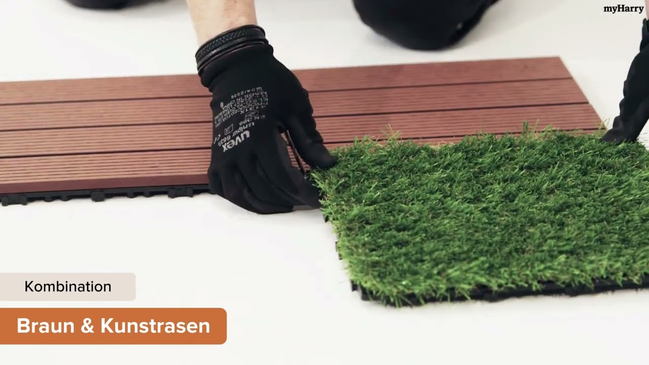 New WPC Klickfliesen verlegen | myHarry™ | Vier Varianten | Terrassenfliesen mit Klicksystem