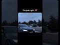 I'm just a girl. Also her: #car #carboy #carlovers #traffic #carguy #bmw
