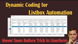 Smart Code for Listbox Automation | Listbox vba excel | Never Seen Before | Userform using excel vba
